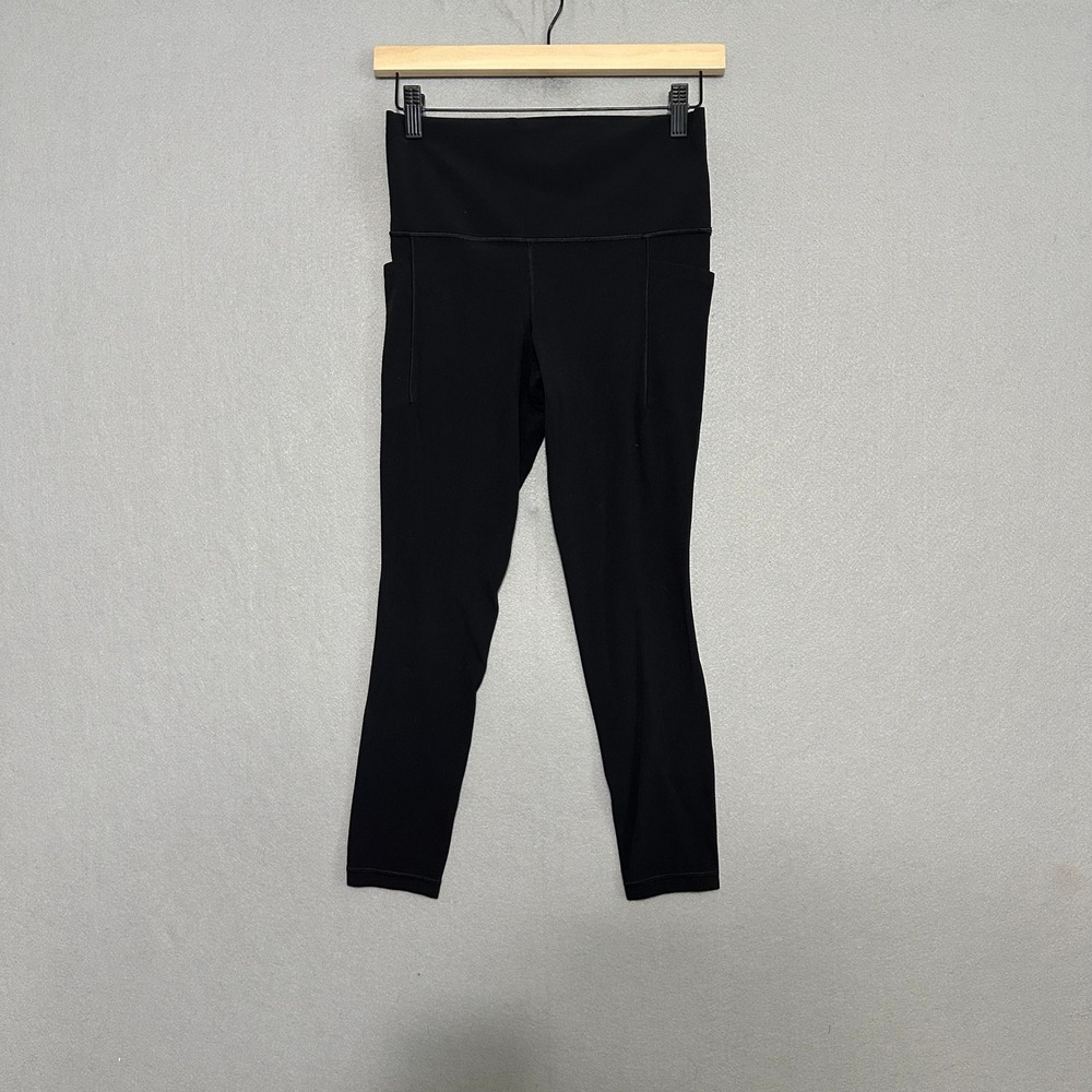 Athleta Salutation Stash Tight Black High Rise Leggings Small S/P Yoga‎ Pockets